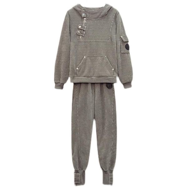 

women's two piece pants plus size women tracksuit autumn clothing fashion casual sportswear western style sweatshirt two-piece suit, White