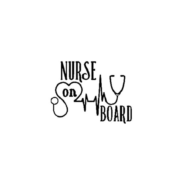 

17.8cm*13.7cm nurse on board vinyl decal sticker car black sliver c14-0176