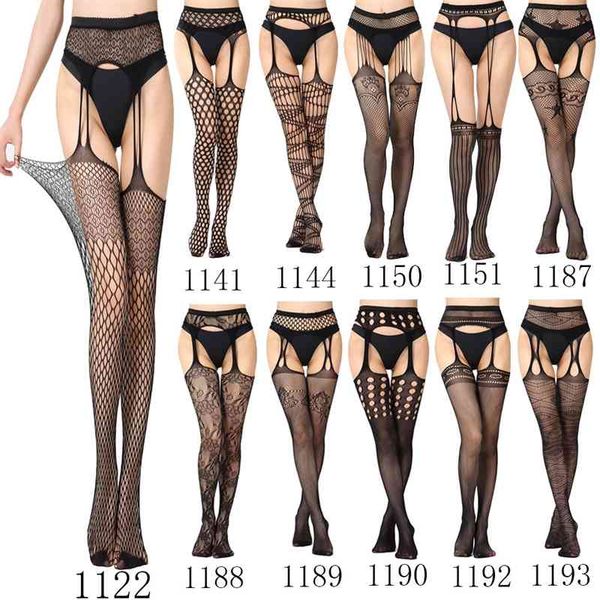 

fun underwear lace transparent suspender waist fishing net stockings non slip garter, Black;white