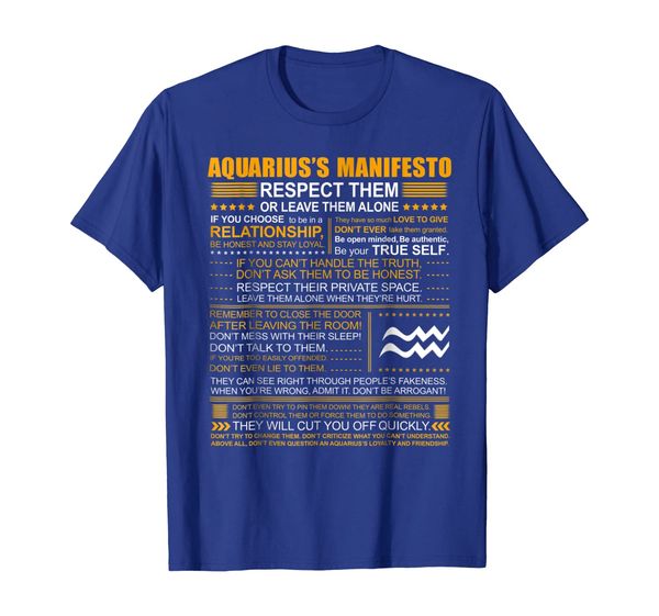 

aquarius's manifesto t-shirt february pride, White;black