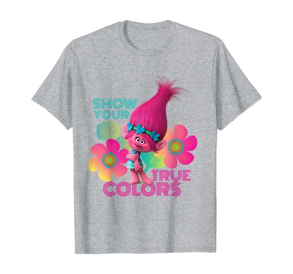 

dreamworks trolls show your true colors t-shirt, White;black