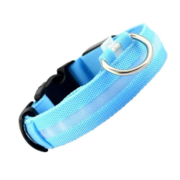 

dog collars & leashes 2021 nylon led collar safe luminous for pet supplies drop