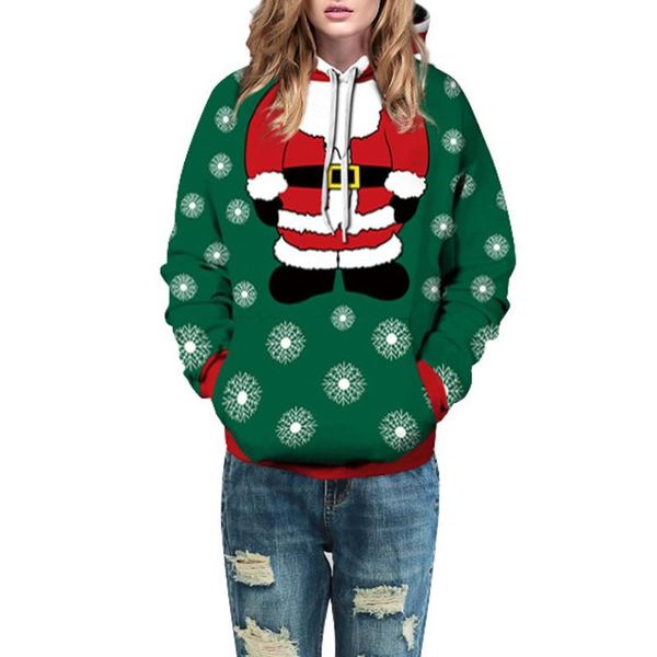 

women's hoodies & sweatshirts 2021 winter christmas hoodie women long sleeve hooded casual pullover outwear hooide oversized shirt, Black