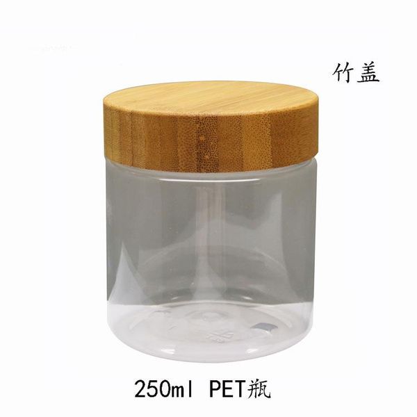 

storage bottles & jars 250g plastic round clear cosmetic face cream mask container beauty lotion emulsion pot skin transparent 250ml bamboo