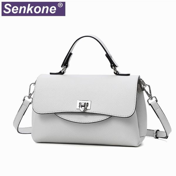 

evening bags multiple compartments white women bag genuine leather handbag luxury wide strap shoulder girls crossbody lady