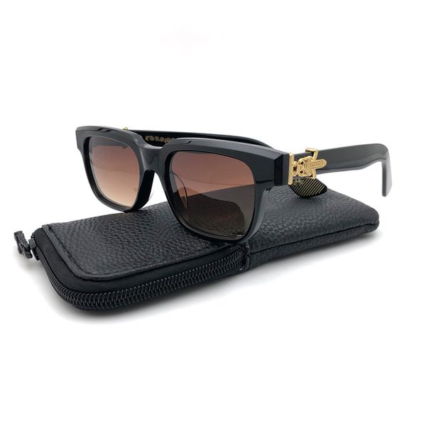 

brand designer men square frames sunglasses women retro big frame eyeglasses uv protection eyewear gray brown lenses sun glasses shades with, White;black
