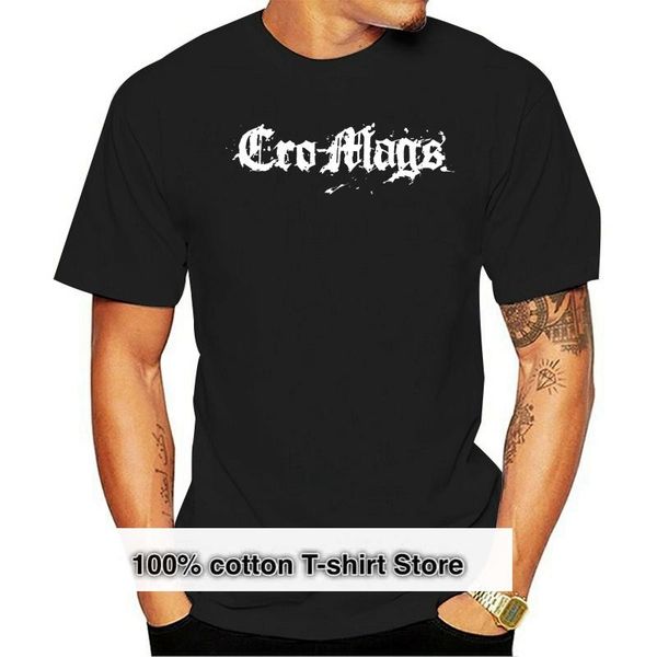 

men's t-shirts cro mags title logo t shirt, White;black