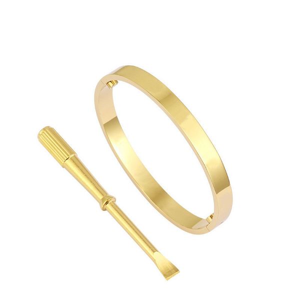 

women bracelet screw luxuryÂ designer jewelry men bangle stainless steel jewelry fashion zircon diamond party silver mens screwdriver bangles, Golden;silver