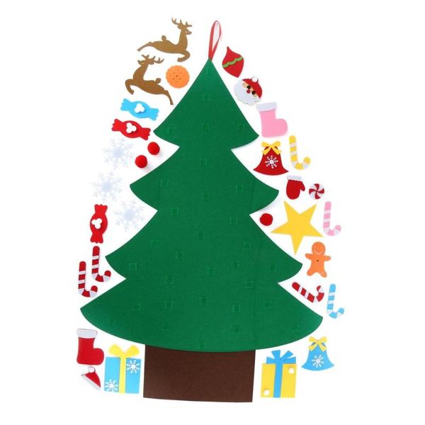 

christmas decorations handmade diy tree sets ornaments three-dimensional felt fawn children year gift
