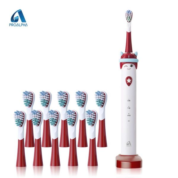 

smart electric toothbrush for children proalpha p600 kid sonic tooth brush 3-12 age child cartoon ipx7 toothbrushes chirtmas gift