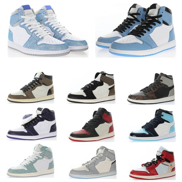 

mens 1 high og basketball shoes 1s university blue chill obsidian court purple unc game royal chicago toe shattered backboard men women snea