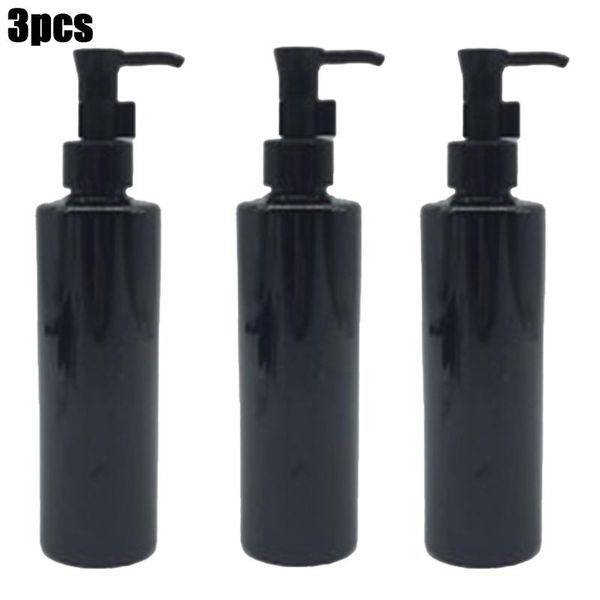 

liquid soap dispenser pump bottle travel 250ml with 3pcs black empty gel
