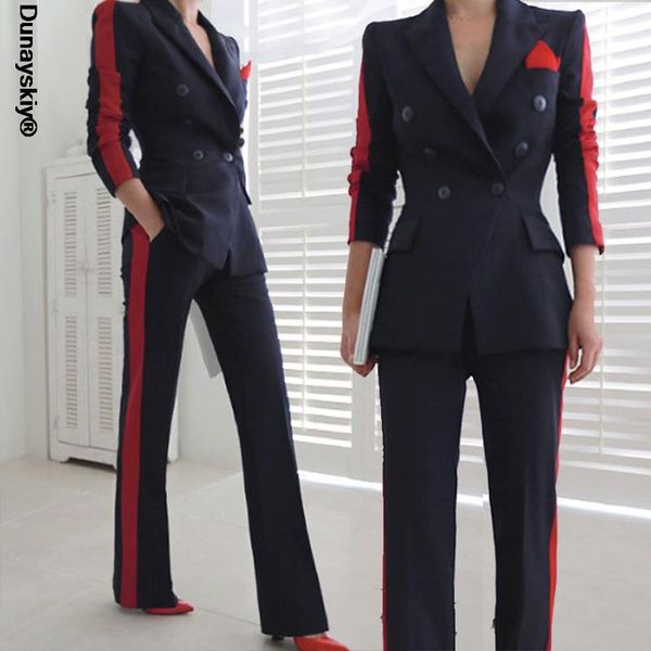 

women's two piece pants arrival ol women temperament wild suit slim comfortable thick warm trend outdoor office pant suits, White