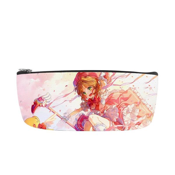 

cosmetic bags & cases cardcaptor sakura 3d printing clutch bag women soft oxford ladies chic small makeup storage card holder coin purse
