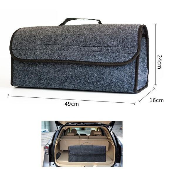 

car organizer with trunk boot storage organiser case portable foldable felt box multi-use tools container bag