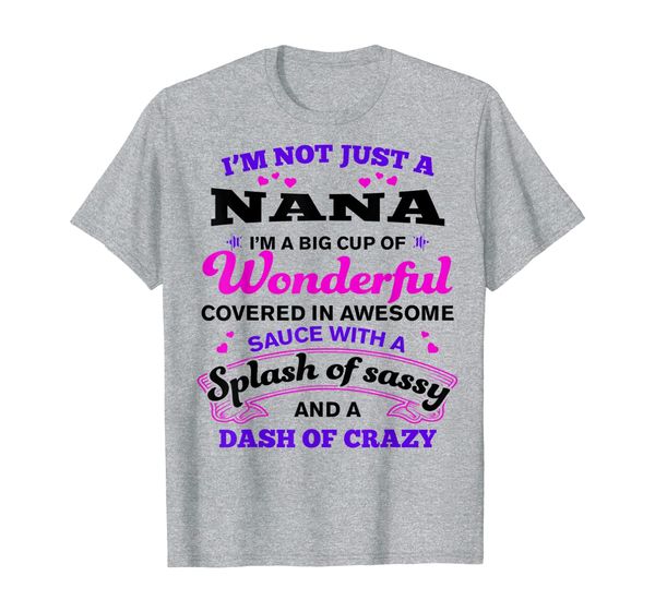 

nana a big cup of wonderful funny gift white t-shirt, White;black
