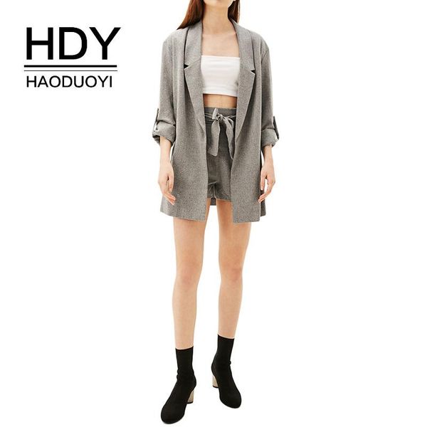 

women's suits & blazers hdy haoduoyi blazer 2021 summer autumn women simple ol office lady commuter roll button seven-quarter sleeve so, White;black