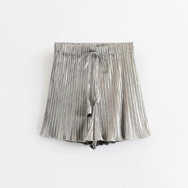 

women's shorts 2021 women fashion solid color agaric lace pleated ladies elastic waist short pants chic holiday pantalones cortos p355, White;black