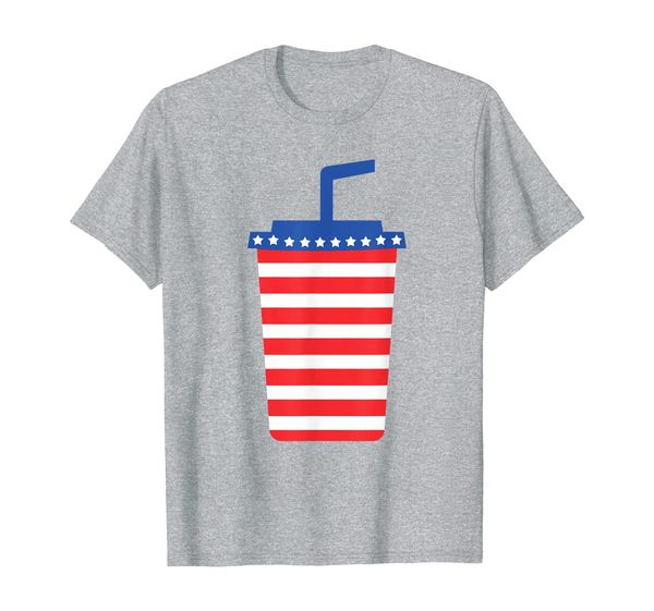 

july 4th stars and stripes drink cup trendy gift shirt t-shirt, White;black