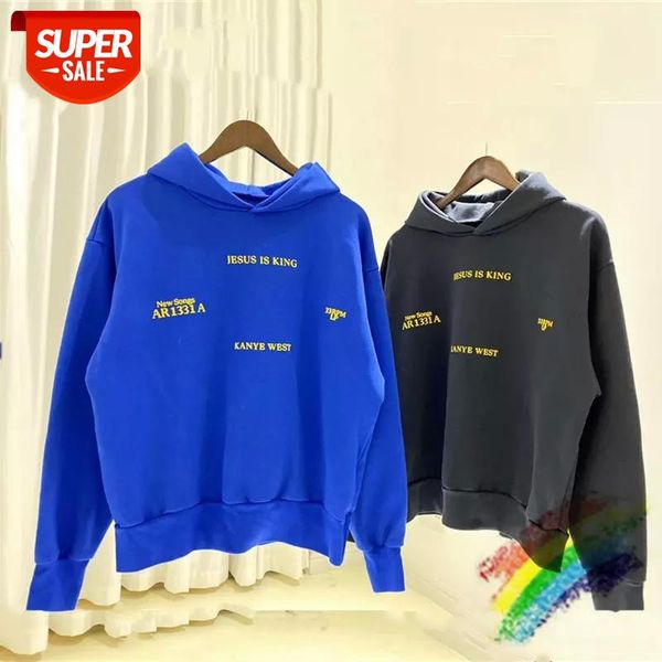

2020fw kanye west jesus is king .a listening party hoodie hooded men women 1:1 3d foam jesus is king pullovers #dh8i, Black
