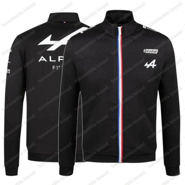 

racing jackets 2021 season motorsport alpine f1 team a car fan black sweatshirt teamline men's sweater clothing full zip sweat jacket, Black;red
