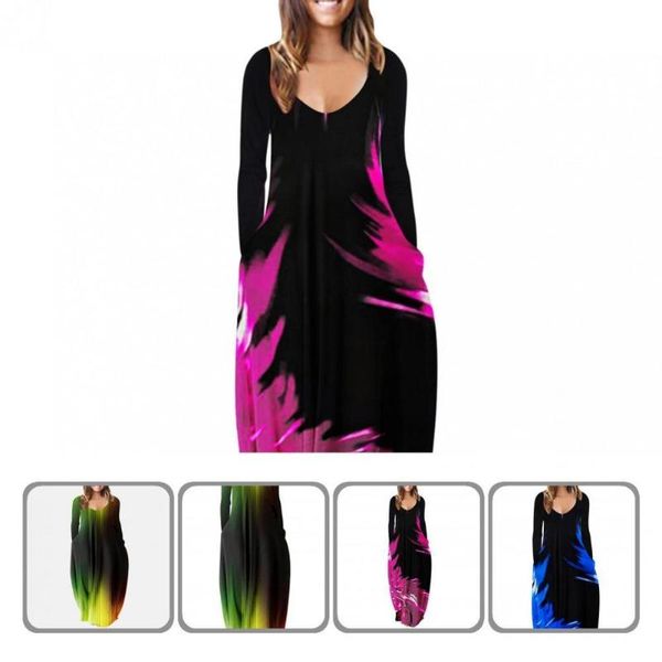 

casual dresses v neck women flame print dress for holiday, Black;gray