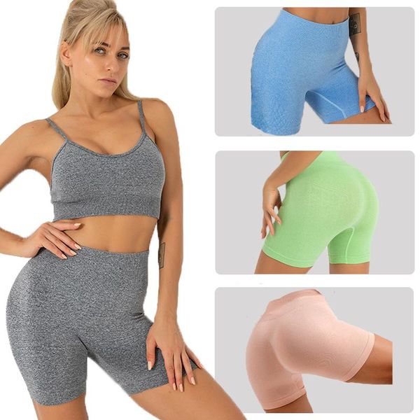 

yoga outfits 2021 high waist fitness shorts important seamless tight-fitting buyoga sports ladies, White;red
