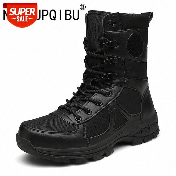 

military boots high outdoor men boots tactical non-slip combat waterproof black shoes men safety shoes for #2m5o