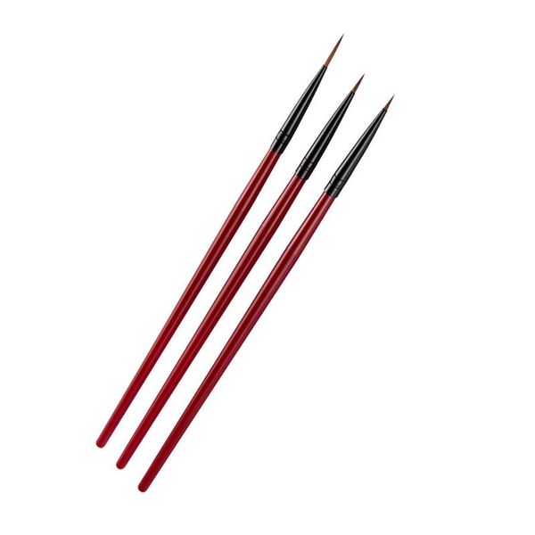 

nail brushes 3pcs/set art liner painting brush thin stripe line drawing pen diy uv gel tips french design manicure tool 5/7/11mm, Yellow