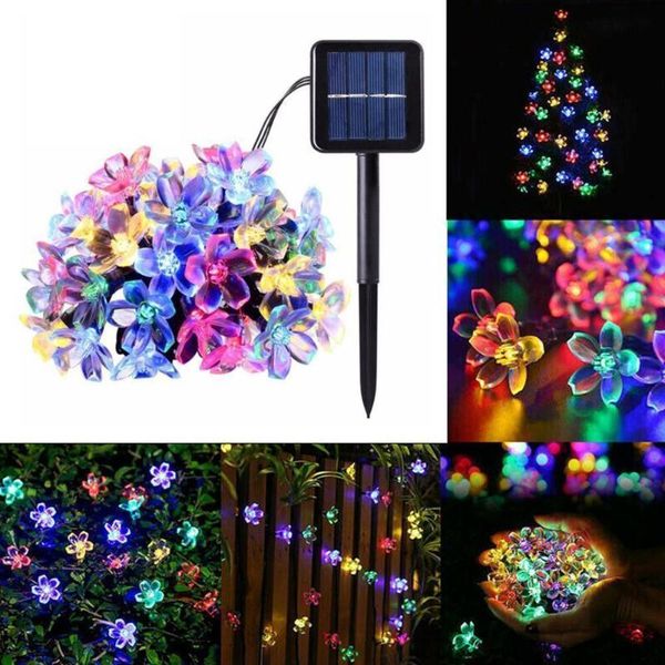 

strings solar 6.5m 30led blossom string light waterproof indoor home night oudoor garden decoration o4j1