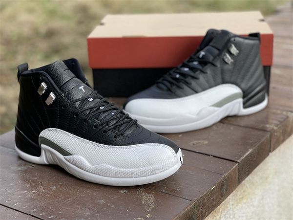 

authentic 12 playoffs basketball shoes real carbon fiber royalty hyper royal black varsity red white 12s retro men sports sneakers