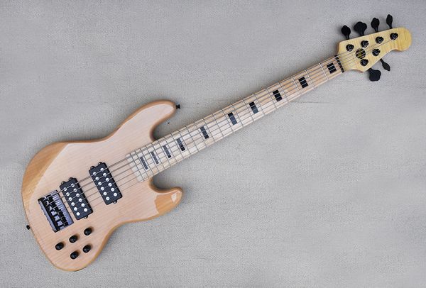 

factory custom 6 strings electric bass guitar with active circuit,black hardwares,ash body,maple fretboard,can be customized