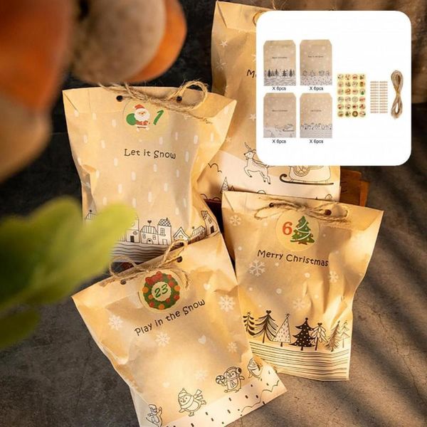 

gift wrap 1 set excellent christmas kraft paper candy bags bag pvc long lasting