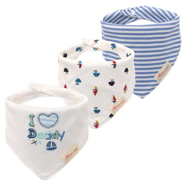 

bibs & burp cloths 3pcs pack ins style triangle for borns baby boys cute print cartoon pattern soft cotton saliva towel kids accessories