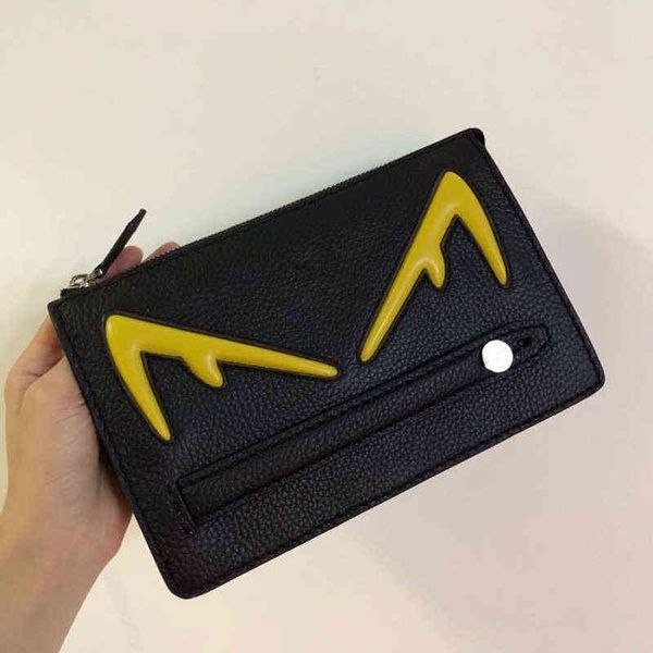 

small monster leather business leisure fashion clip bag large capacity wallet new men's zlyluxury storage bags factory outlet