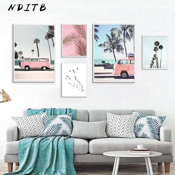 

tropical ocean beach palm tree canvas poster landscape wall art print painting nordic decoration picture scandinavian home decor11