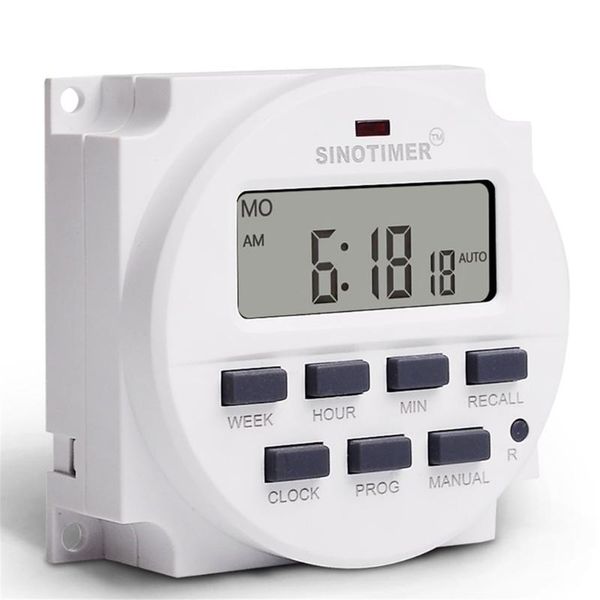 

timers 5v 12v 24v 110v 220v voltage output digital 7 days weekly programmable timer switch time relay control passive