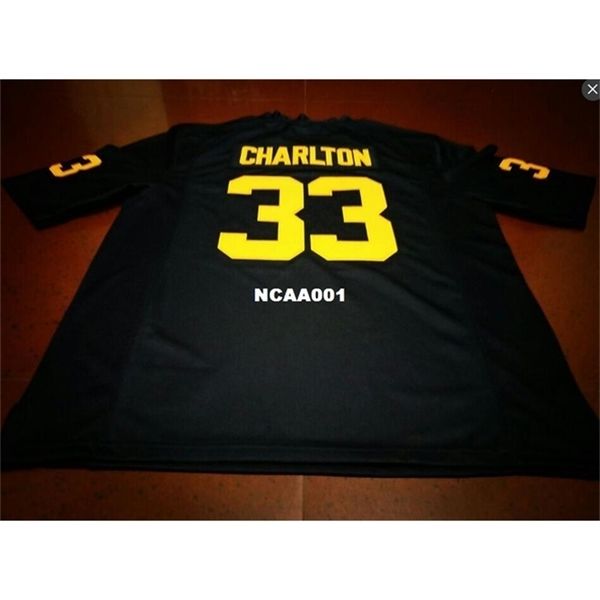 

668 white navy #33 taco charlton michigan wolverines alumni college jersey s-4xl or custom any name or number college jersey, Black
