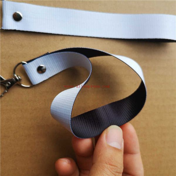 Sublimation weißes Leerzeichen Keychains Polyester Key Ring Heißer Transferdruck DIY Verbrauchsmaterial 30pcs / lot H0915