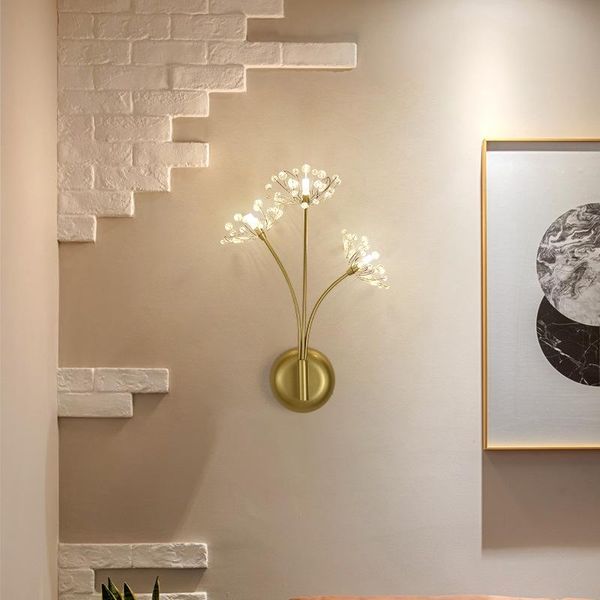 

wall lamp creative dandelion bedside bedroom decor aisle nordic lighting led staircase lights bird light lb80319