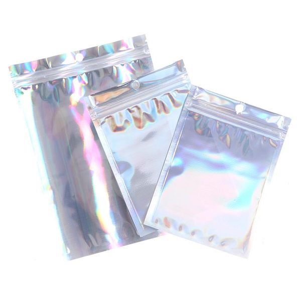 

50pcs lashes packaging bags laser zip lock party favor bag eyelashes package