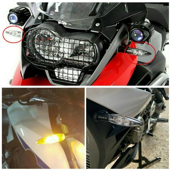 

emergency lights yellow turn signal 1 pair 2pcs bright for s1000rr r1200gs f800gs r led