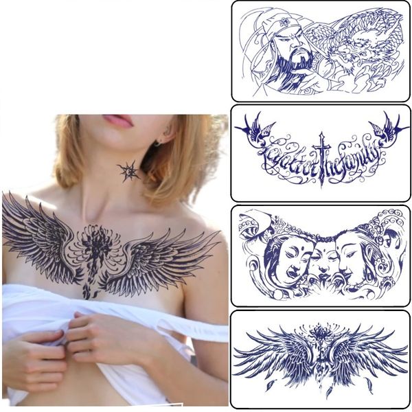 TS002 autoadesivi sexy del tatuaggio del petto di modo della donna per il trasferimento temporaneo dell'acqua della clavicola della vita della cassa 28x15cm