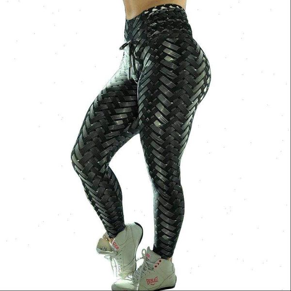 

drawstring waist leggings black weaving printed tie fitness leggings push up workout leggins autumn winter fitness pants
