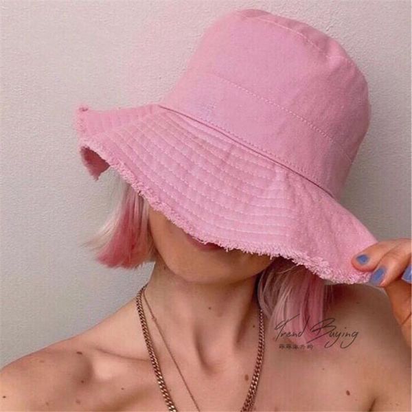 

wide brim hats woman the french fashion brand bucket string hat for summer guessing, Blue;gray