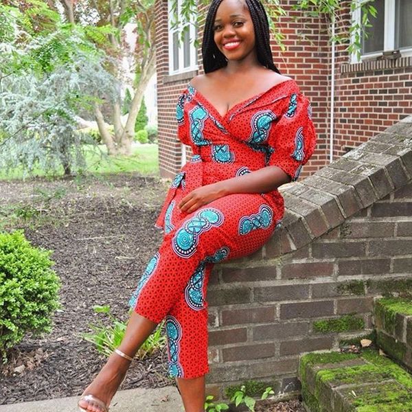 

2021 news... autumn clothes ladies africaine robe... plus pant dashiki fashion shoulder... outside dressed african for women. 0zw5, Red
