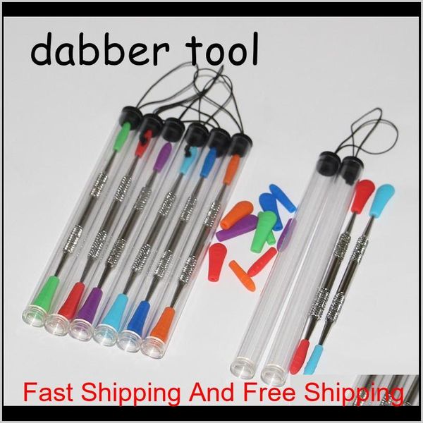 

120mm wax carving dab tool with plastic tube package stainless steel wax dabber tools sile tip end qylyem homes2007
