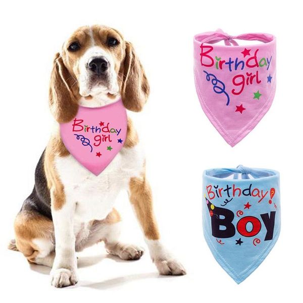 

1pc pet dogs cat bibs birthday printed decorative headwear christmas bandana party costume headwear pet accessories