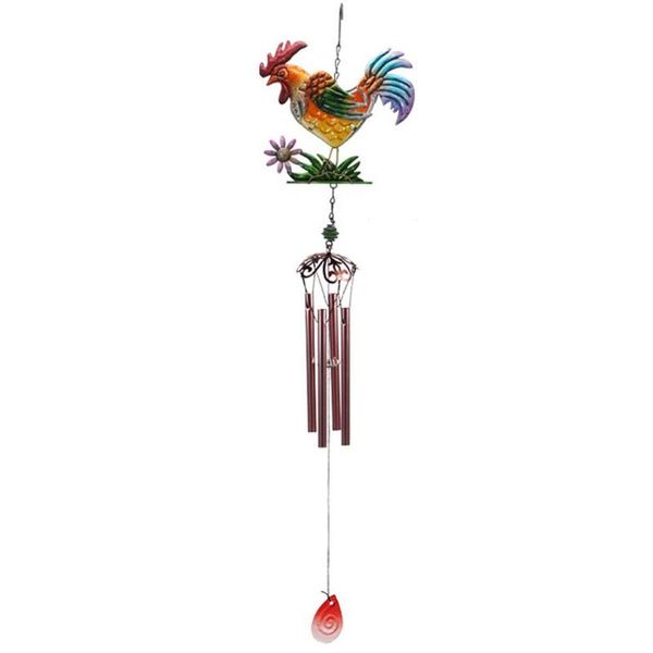 

decorative objects & figurines creative rooster wind chimes metal pendant handmade ornament garden patio outdoor wall hanging innovative hom
