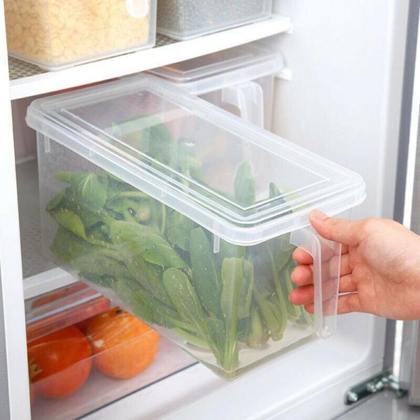 

kitchen storage & organization refrigerator box household plastic transparent boxes with handle